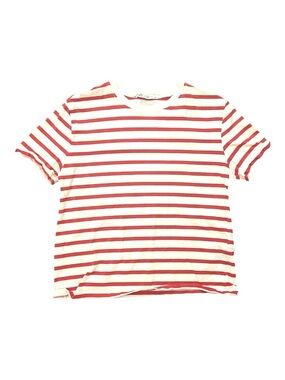 Zara Red & White Stripe Short Sleeve Tee - S - 100% Cotton